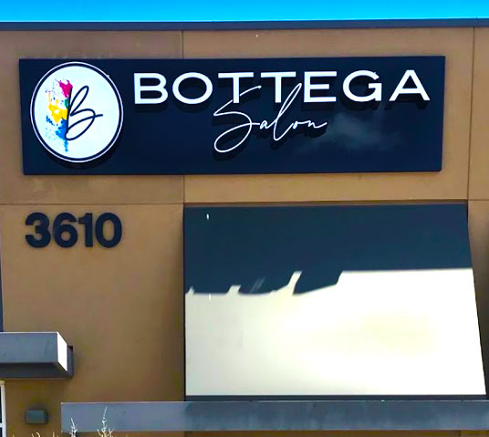 Bottega Hair Salon Sign Installation